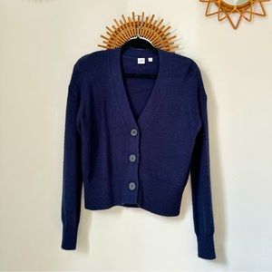 Navy Gap Cardigan Sweater